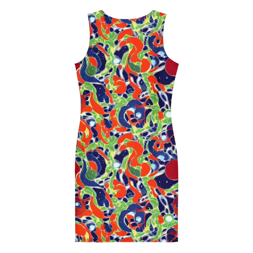 Neon Riviera on Bodycon Dress — Back