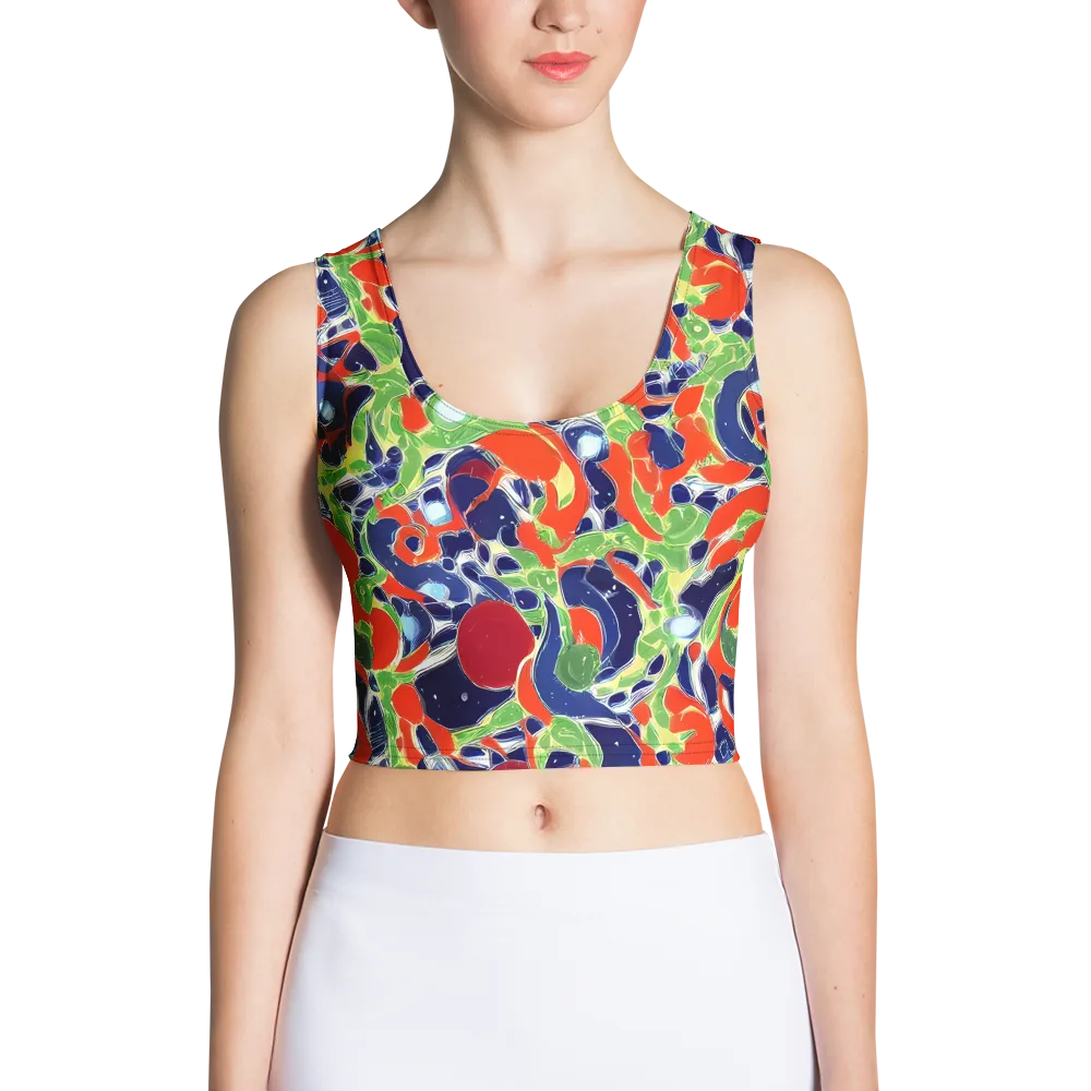 Neon Riviera on Crop Top — Front