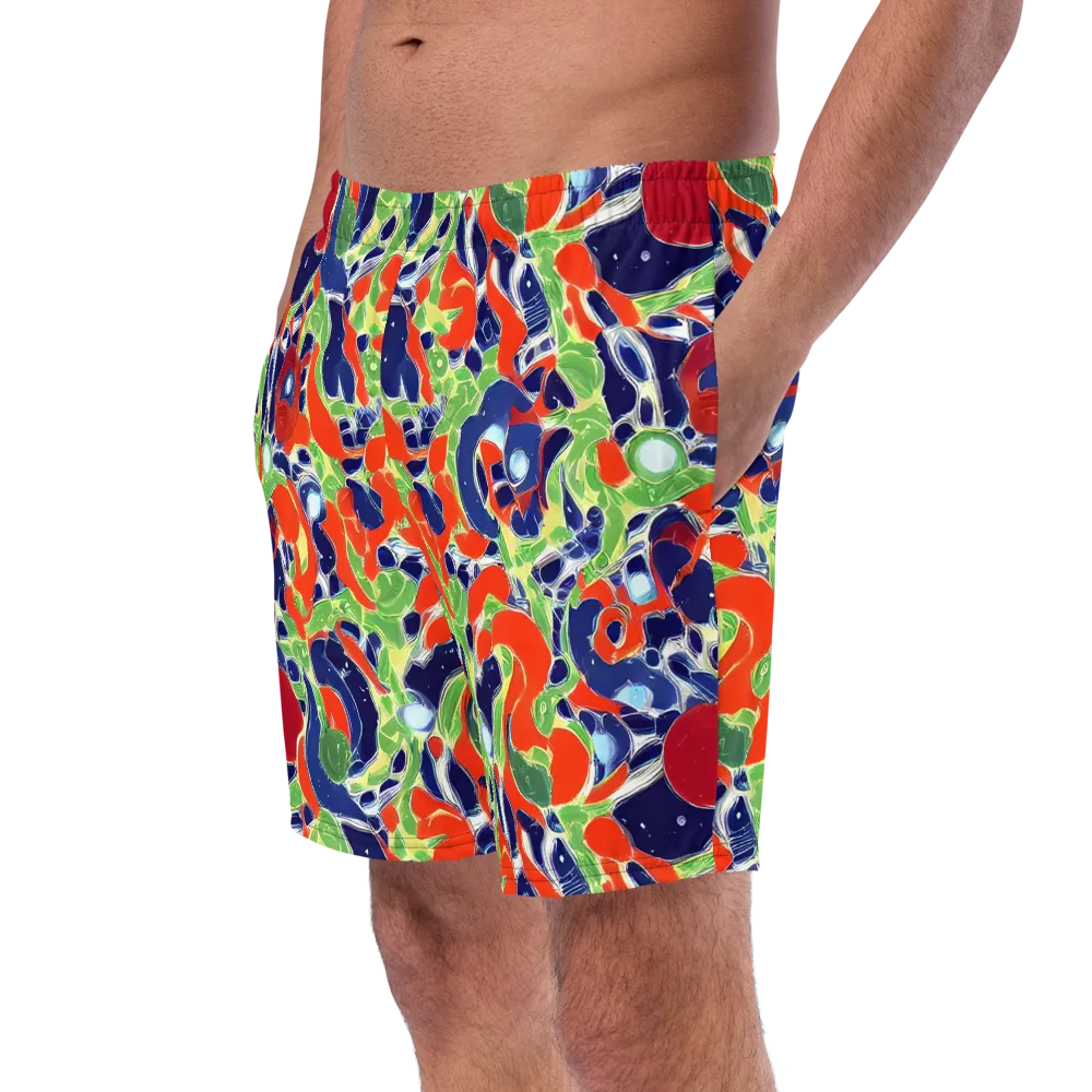 Neon Riviera on Swim Trunks — Left Front