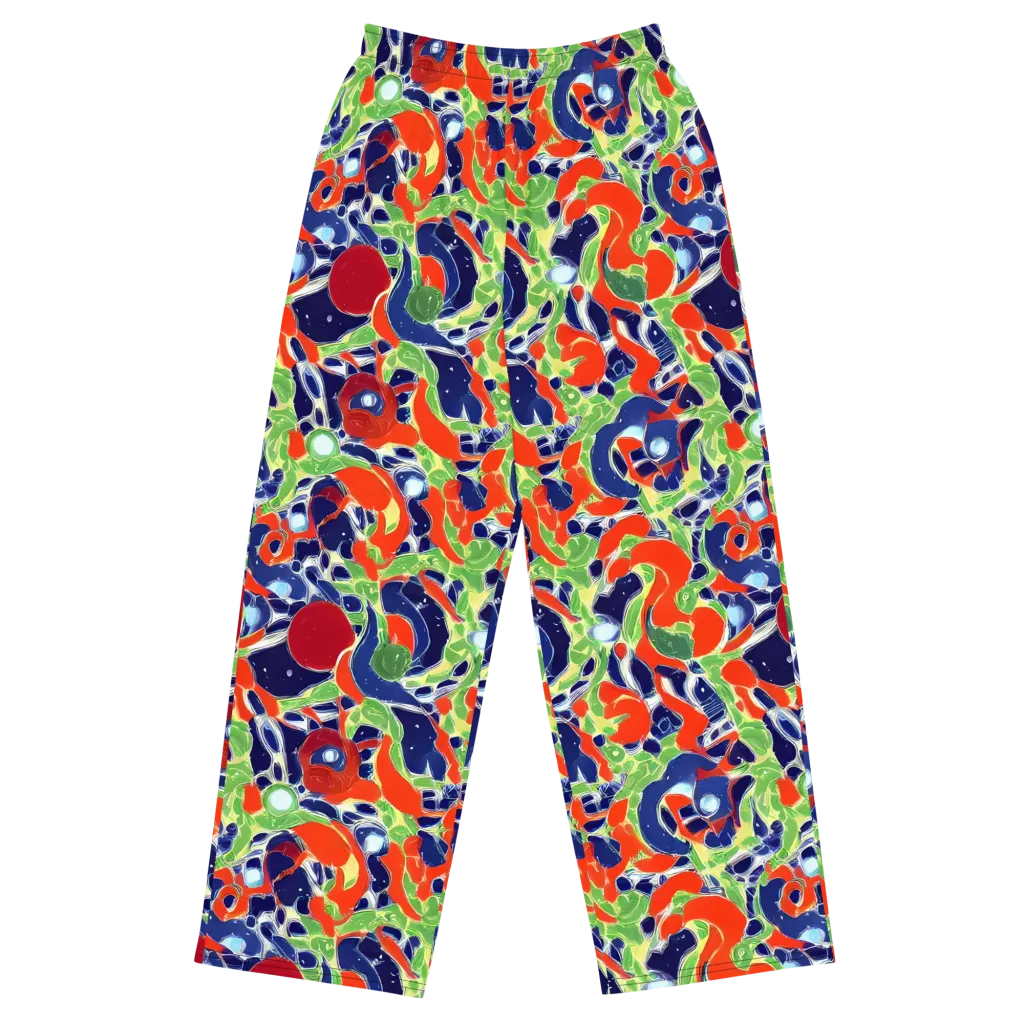 Neon Riviera on Wide-Leg Pants — Front