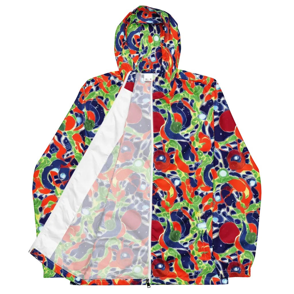 Neon Riviera on Men's Windbreaker — Front