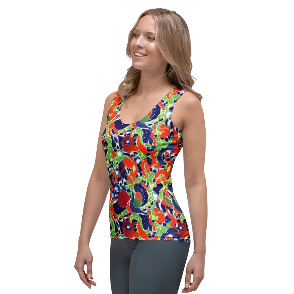 Neon Riviera on Women's Tank Top — Left Front