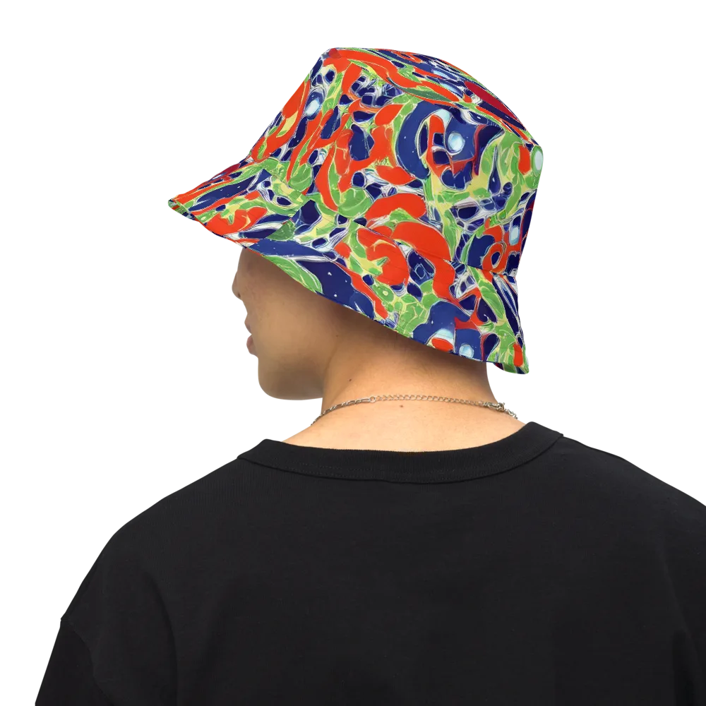 Neon Riviera on Reversible Bucket Hat — Back Inside