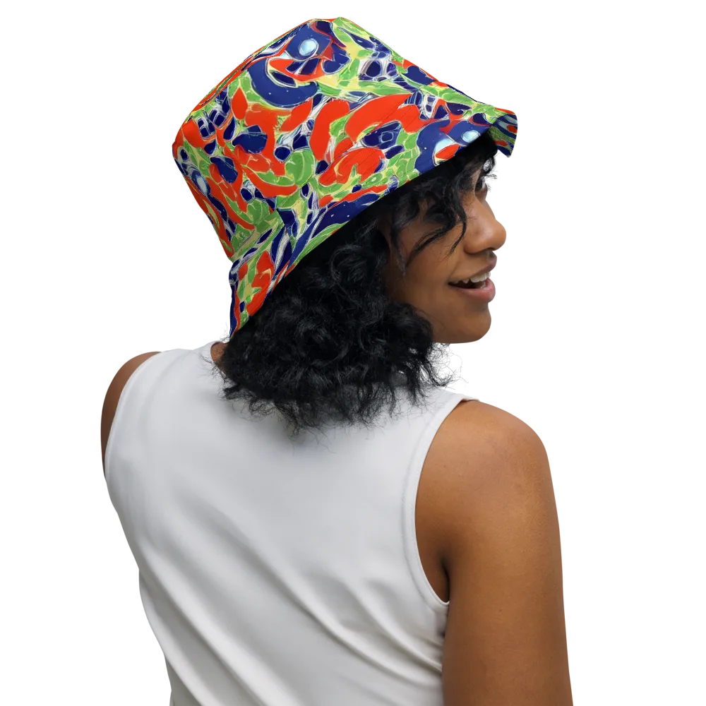 Neon Riviera on Reversible Bucket Hat — Right Outside