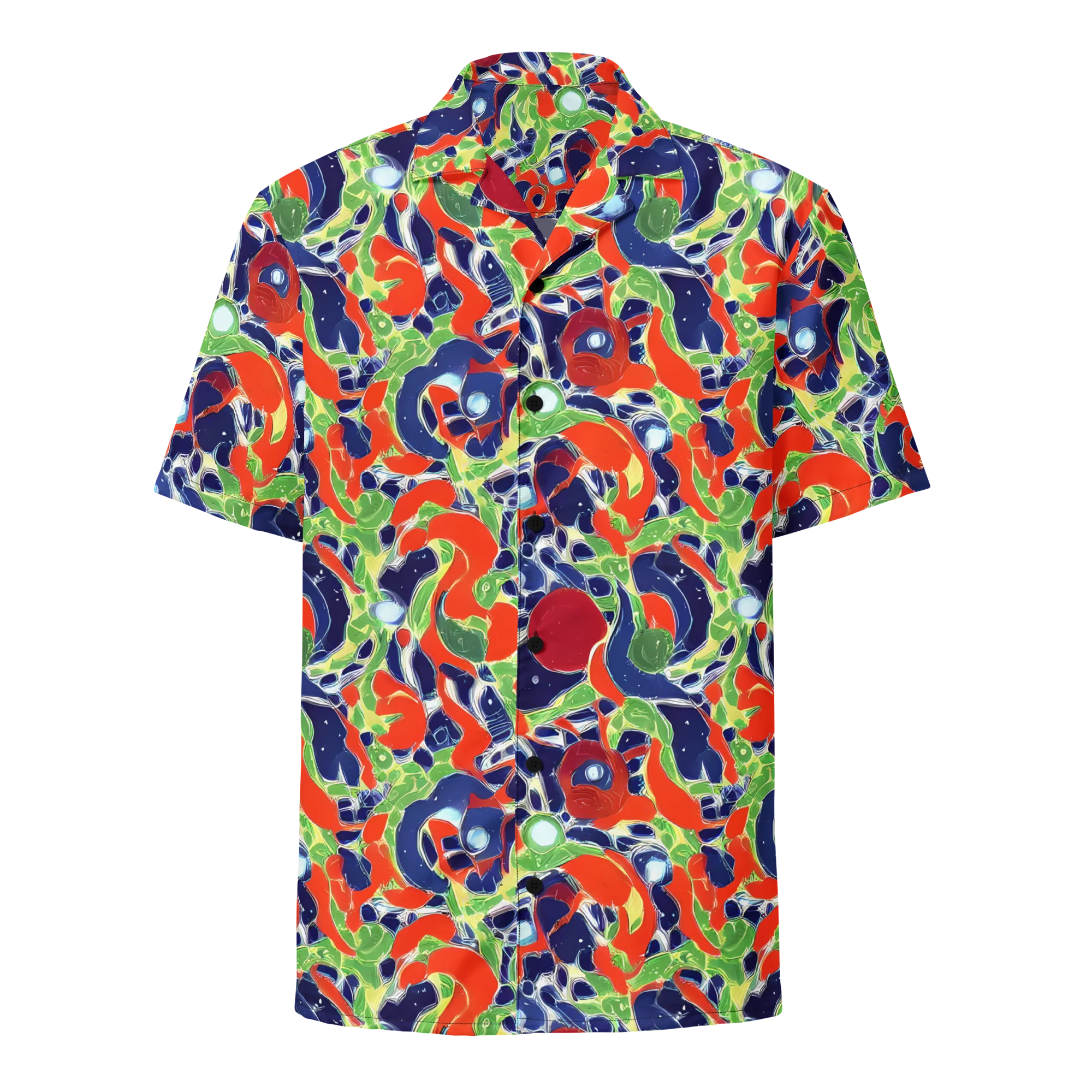 Neon Riviera on Button Shirt — Front