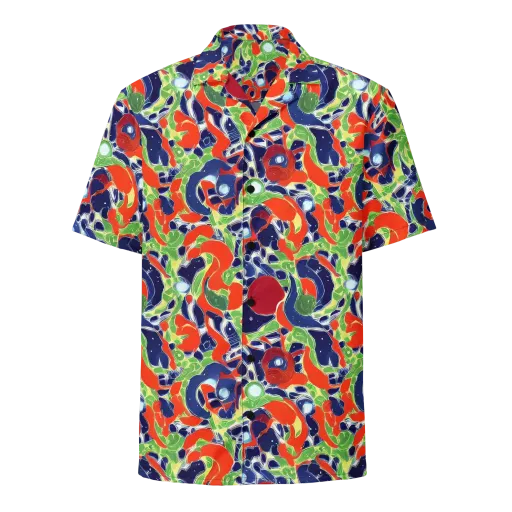 Neon Riviera on a Button Shirt