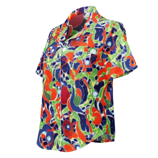 Neon Riviera on a Women's Short Sleeve Pajama Top