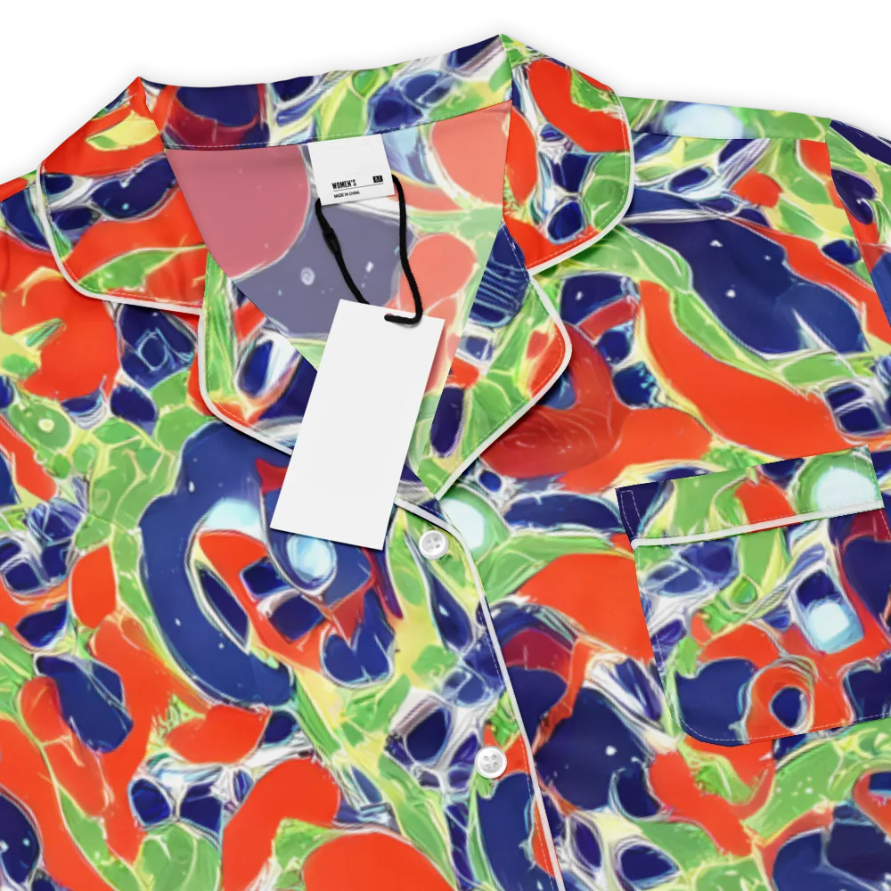 Neon Riviera on Women's Short Sleeve Pajama Top — Product details