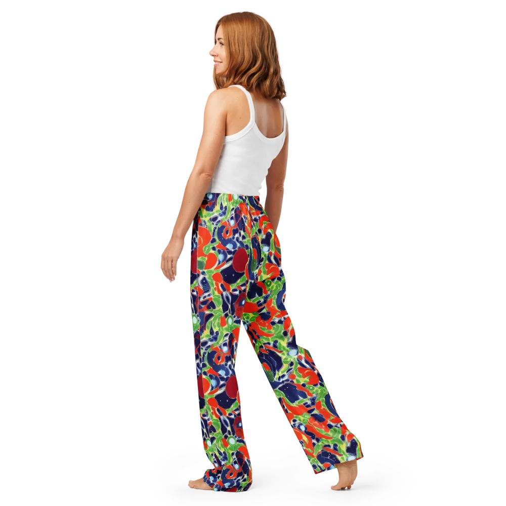 Neon Riviera on Women's Pajama Pants — Back