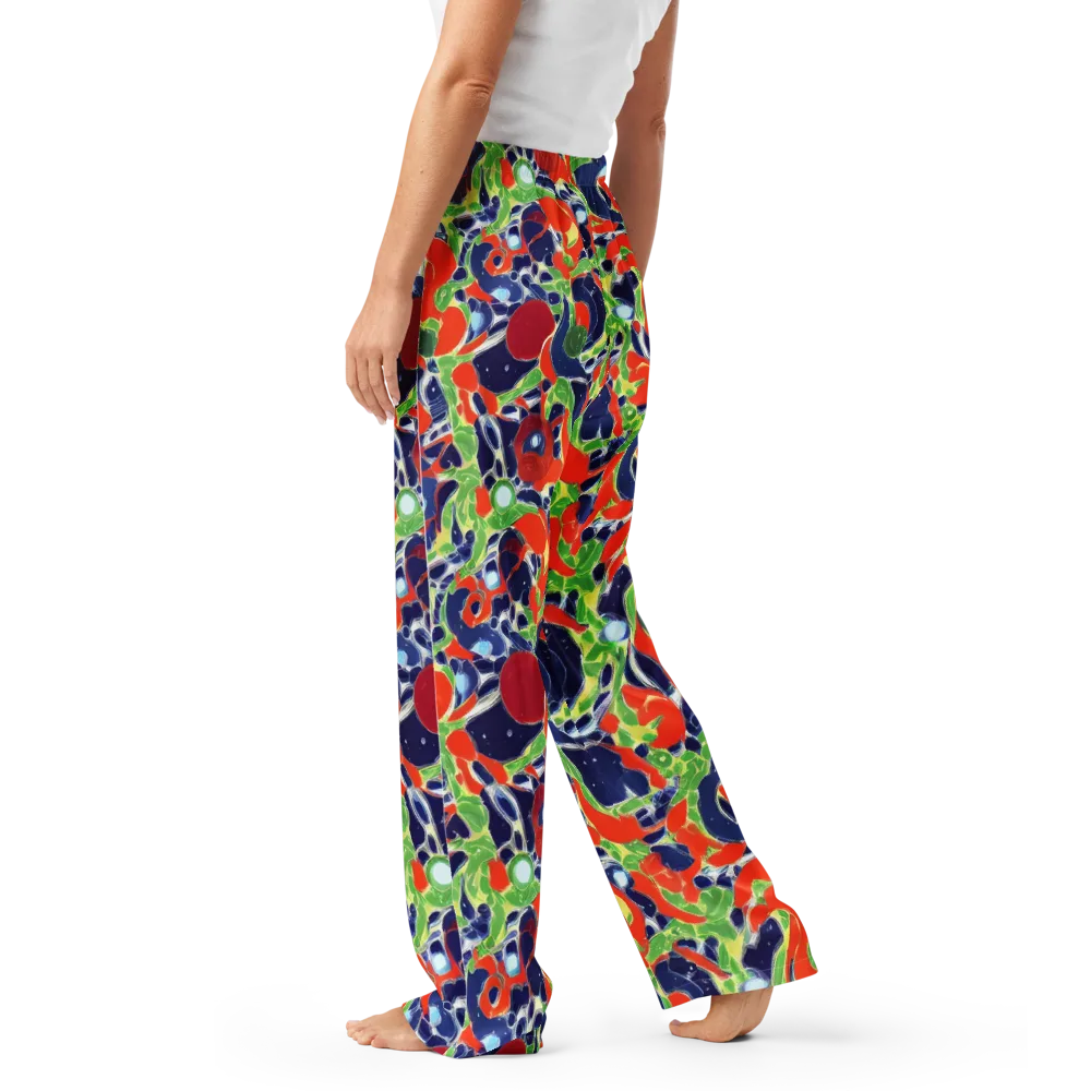 Neon Riviera on Women's Pajama Pants — Left