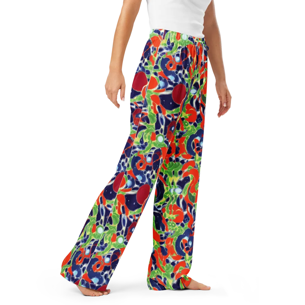 Neon Riviera on Women's Pajama Pants — Right Front