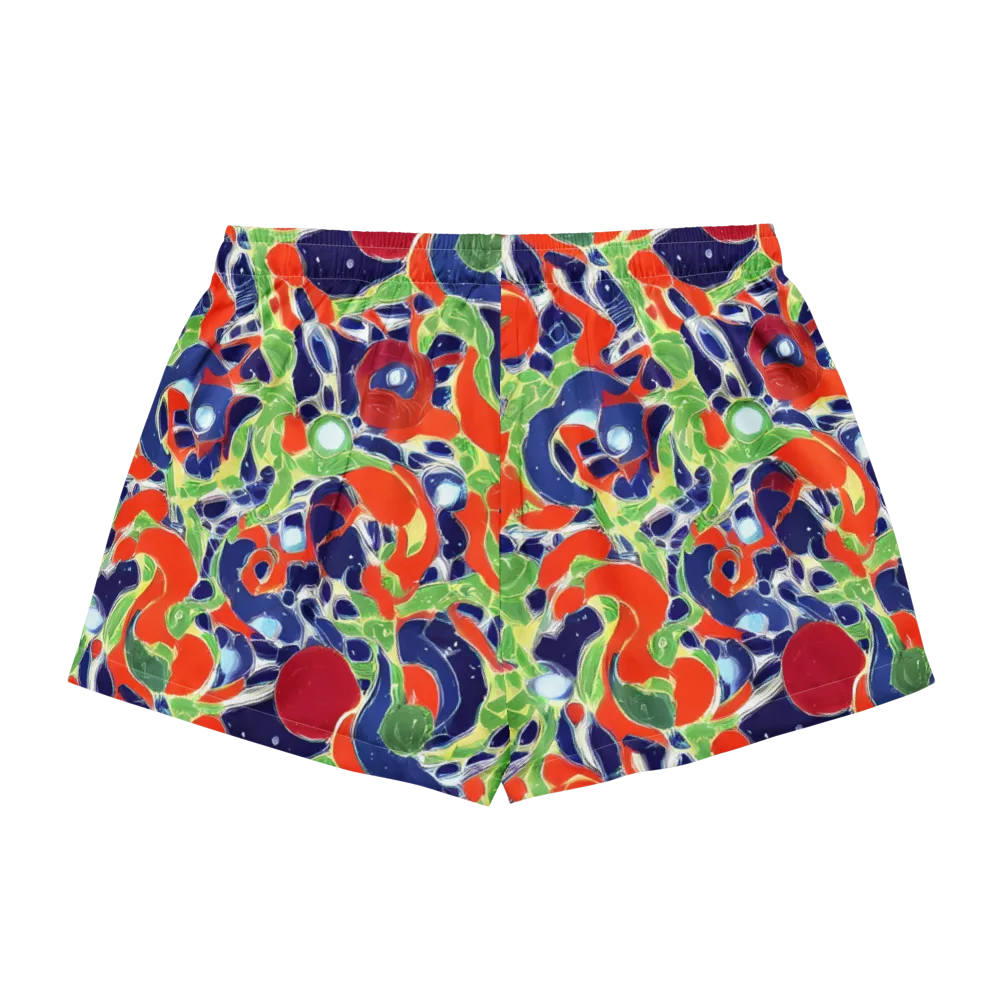 Neon Riviera on Women's Pajama Shorts — Back