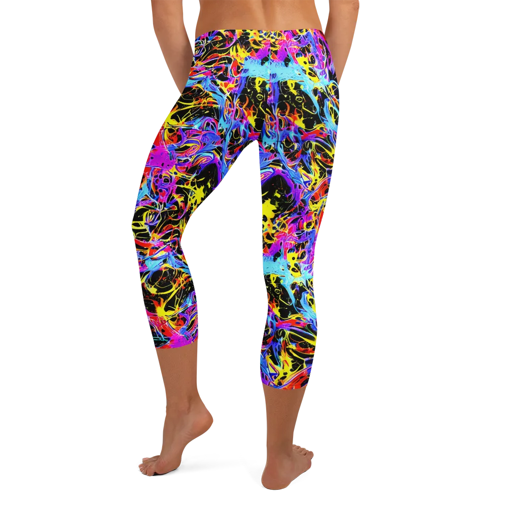 Spectrum Shockwave on Capri Leggings — Back
