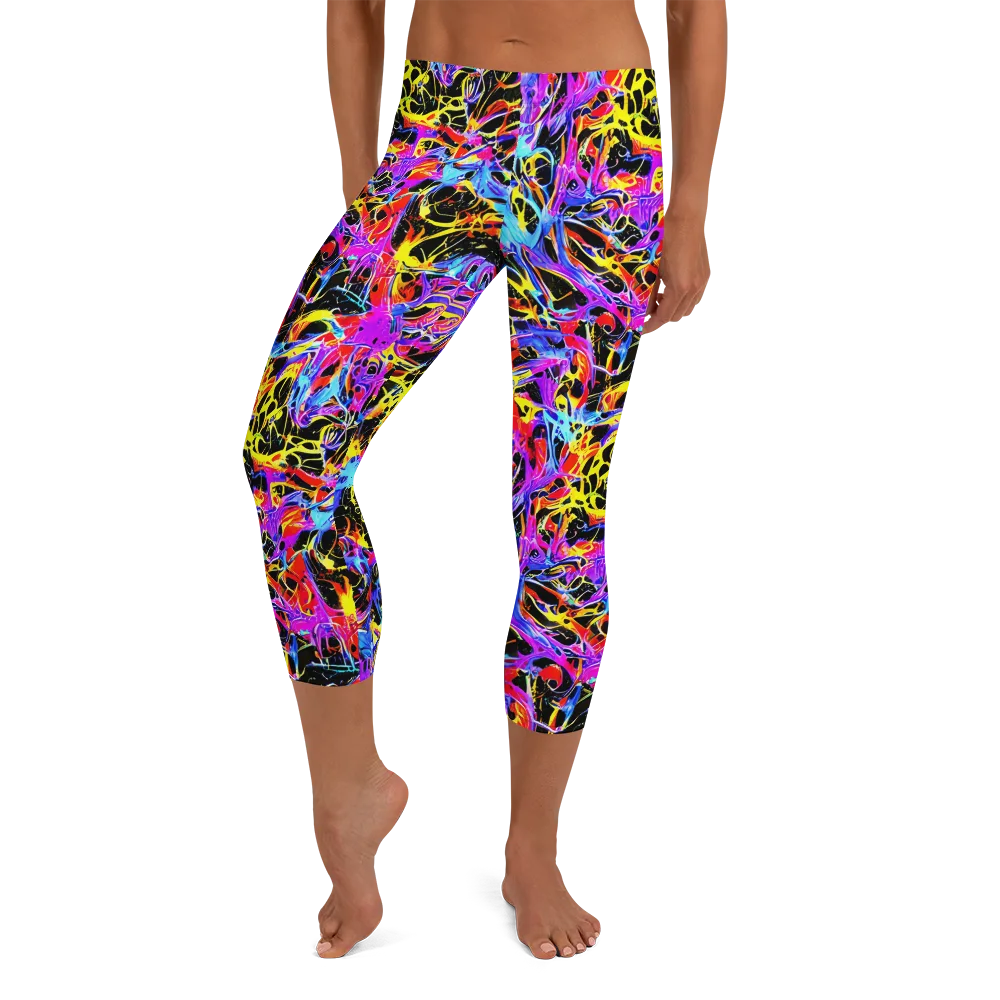Spectrum Shockwave on Capri Leggings — Front