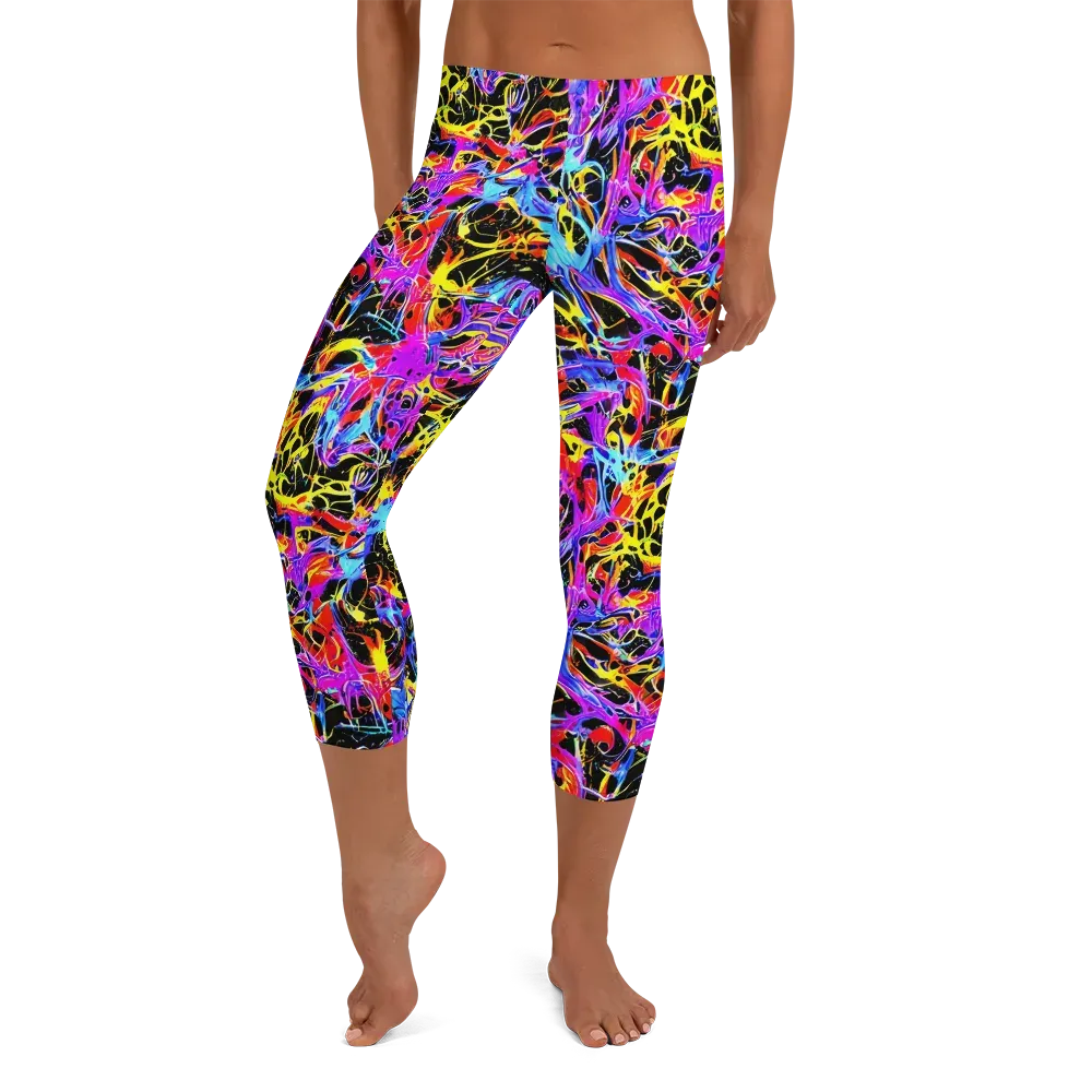 Spectrum Shockwave on Capri Leggings — Front