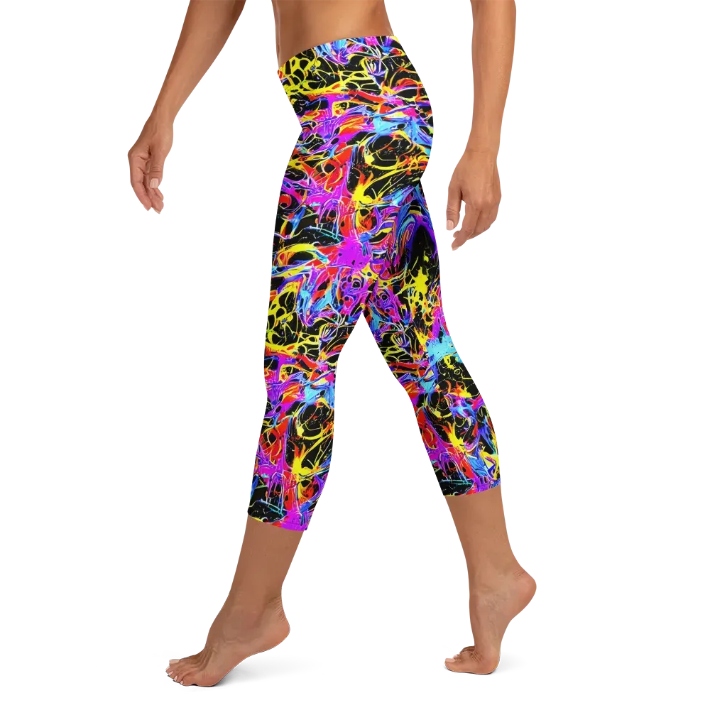 Spectrum Shockwave on Capri Leggings — Left