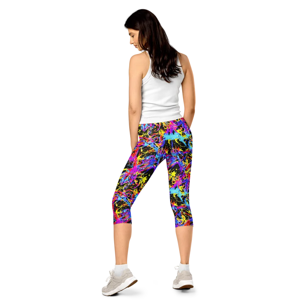 Spectrum Shockwave on Capri Leggings — Back
