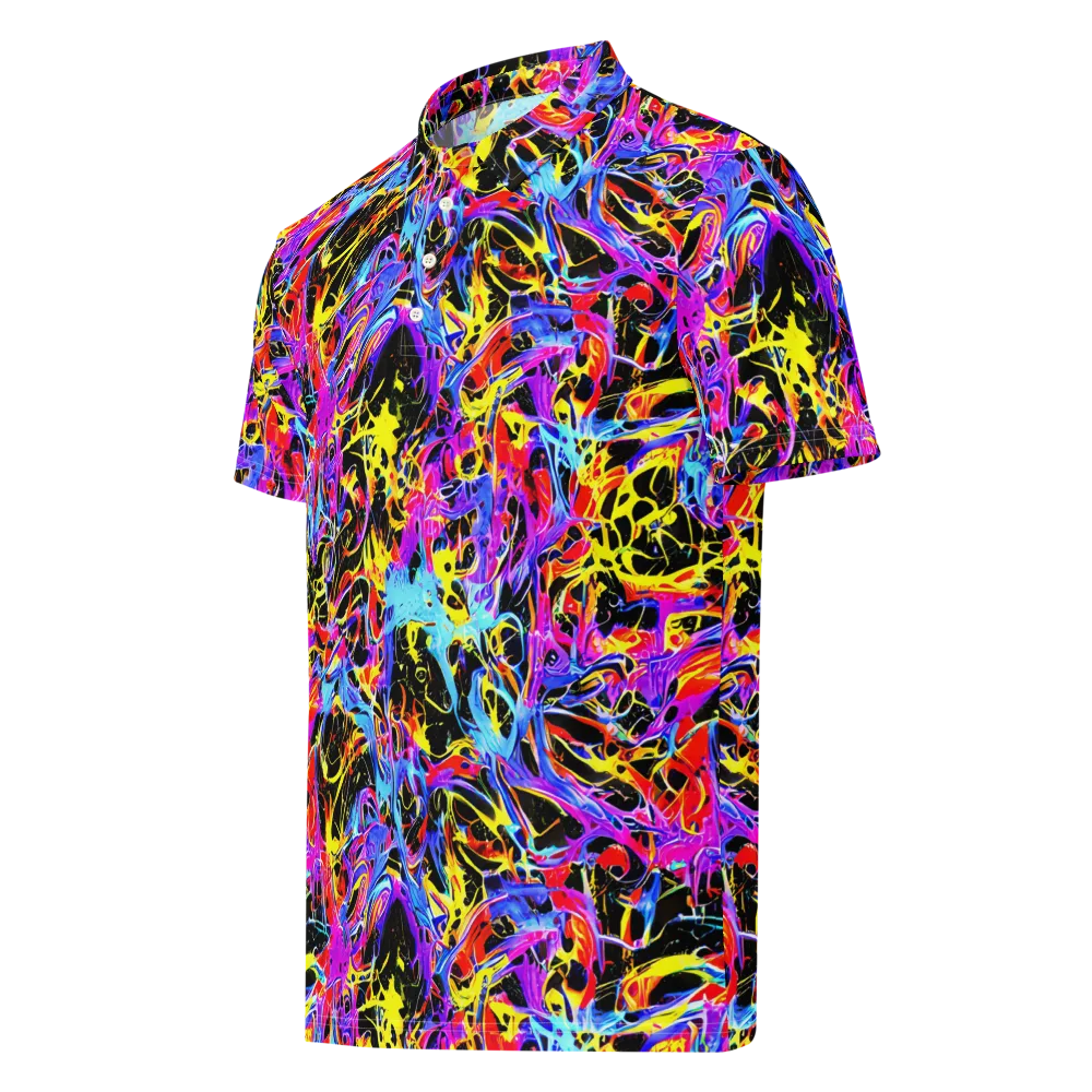 Spectrum Shockwave on Men's Slim Fit Polo Shirt — Left Front