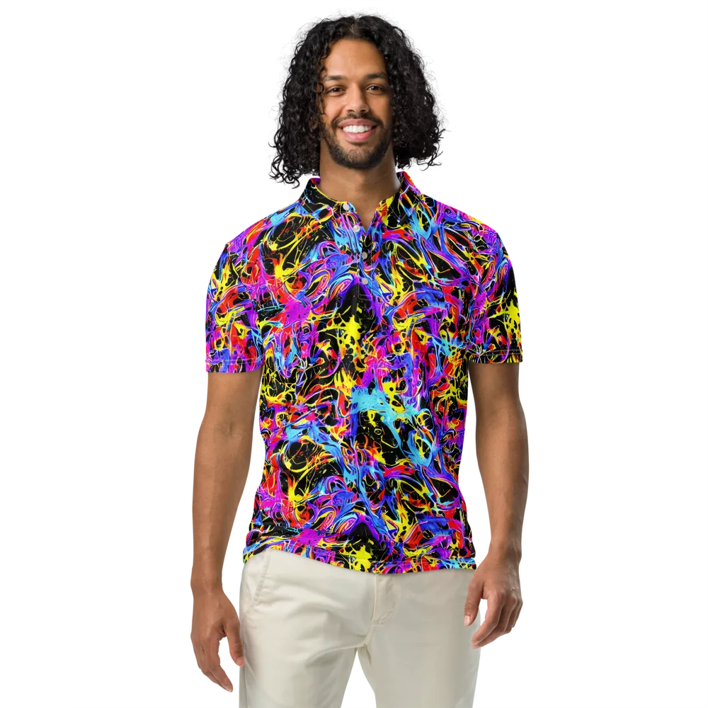 Spectrum Shockwave on Men's Slim Fit Polo Shirt — Front
