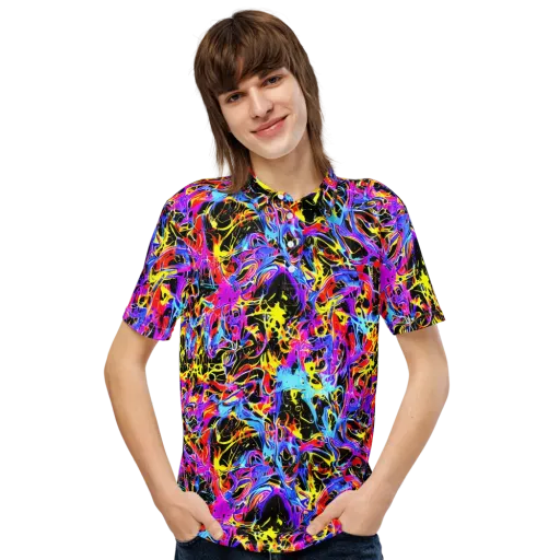 Spectrum Shockwave on a Men's Slim Fit Polo Shirt