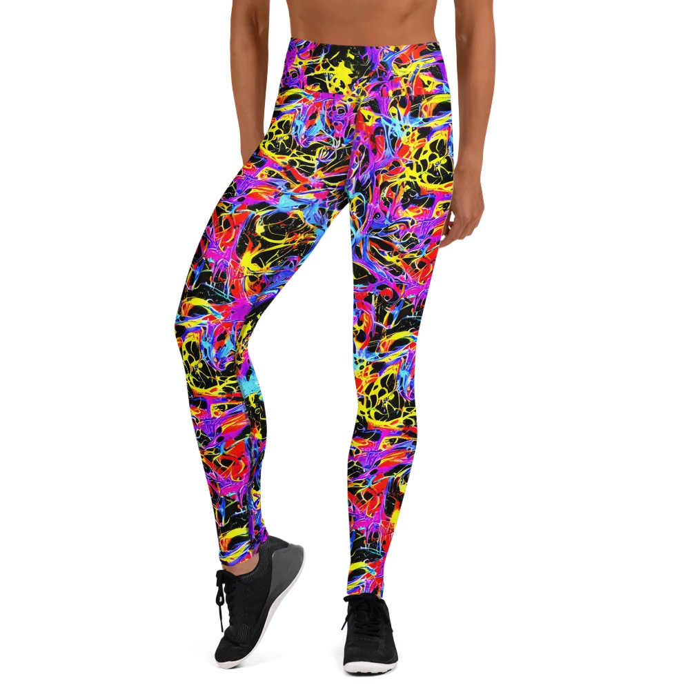 Spectrum Shockwave on Yoga Leggings — Front