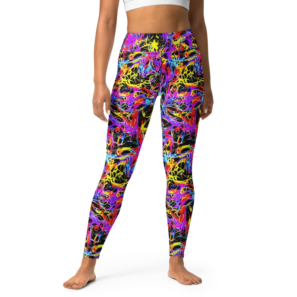 Spectrum Shockwave on Yoga Leggings — Front
