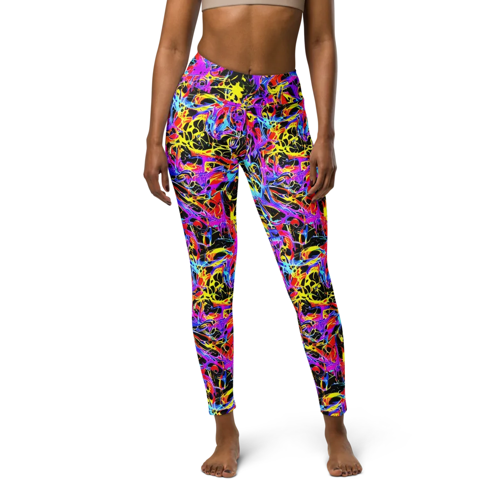 Spectrum Shockwave on Yoga Leggings — Front