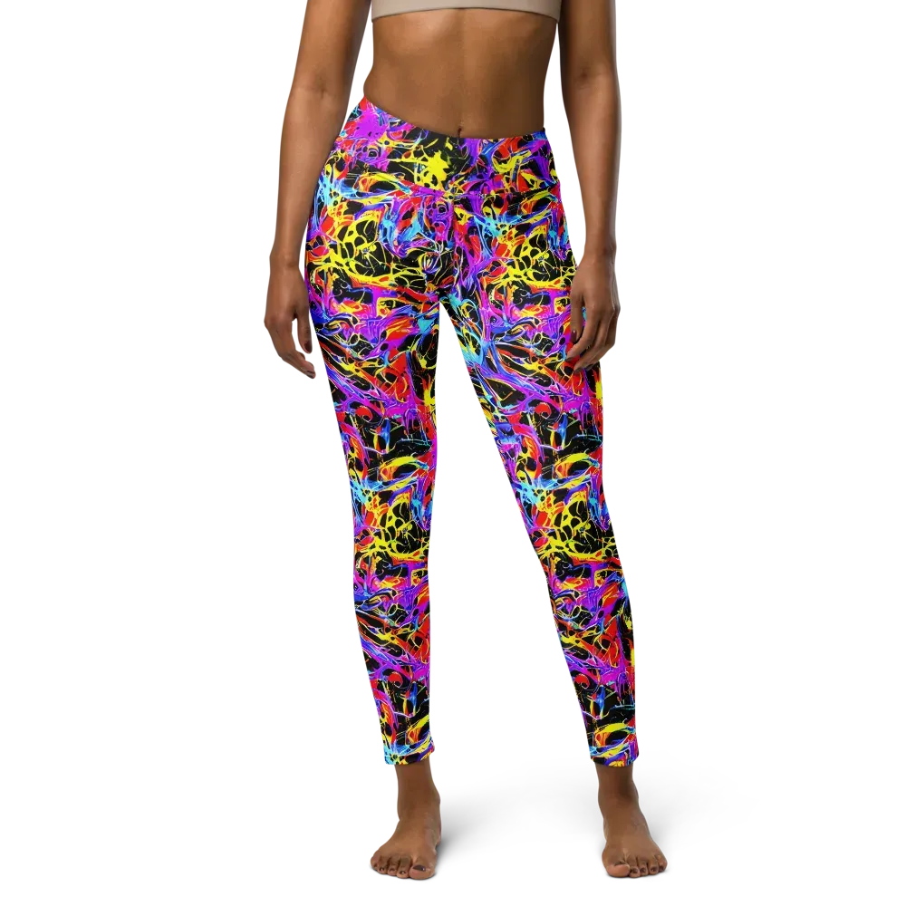 Spectrum Shockwave on Yoga Leggings — Front