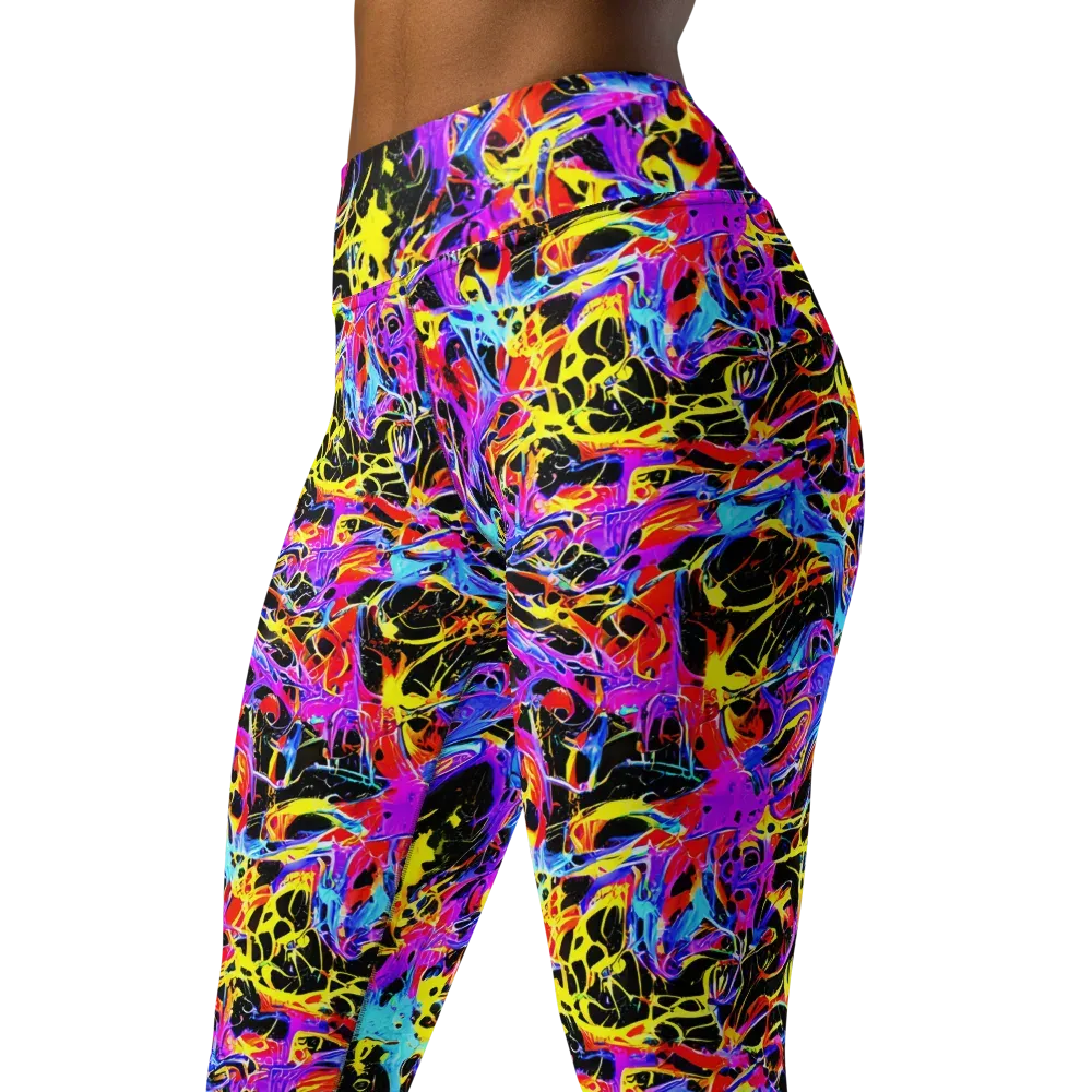 Spectrum Shockwave on Yoga Leggings — Left Front