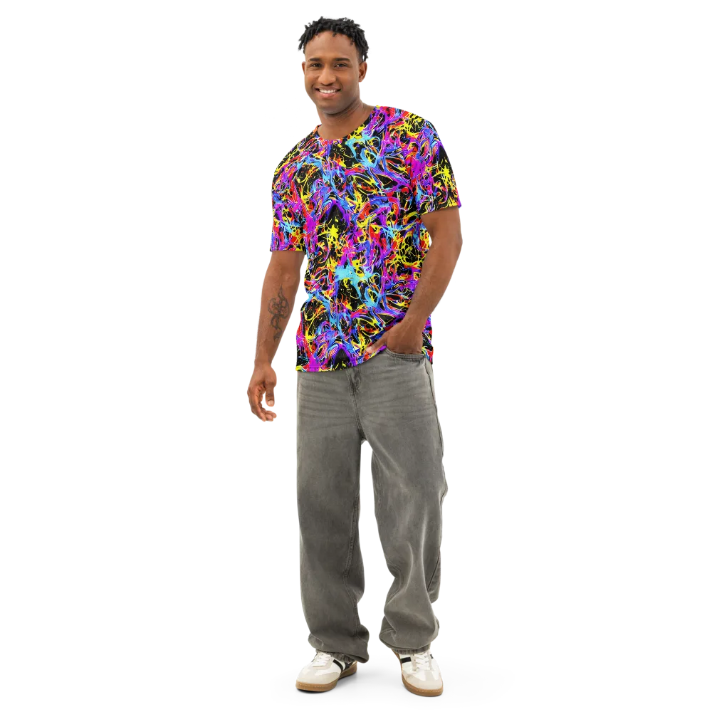 Spectrum Shockwave on Men's Cotton Crew Neck T-Shirt — Front