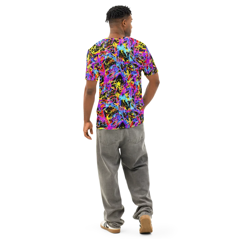 Spectrum Shockwave on Men's Cotton Crew Neck T-Shirt — Back