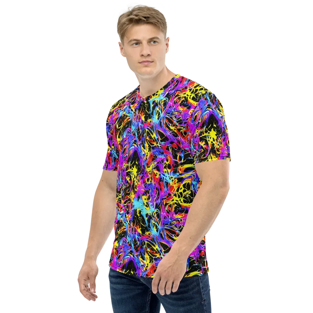 Spectrum Shockwave on Men's Crew Neck T-Shirt — Left