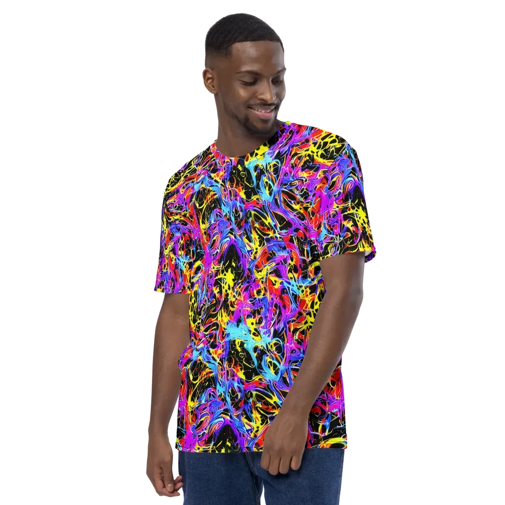 Spectrum Shockwave on Men's Crew Neck T-Shirt — Left