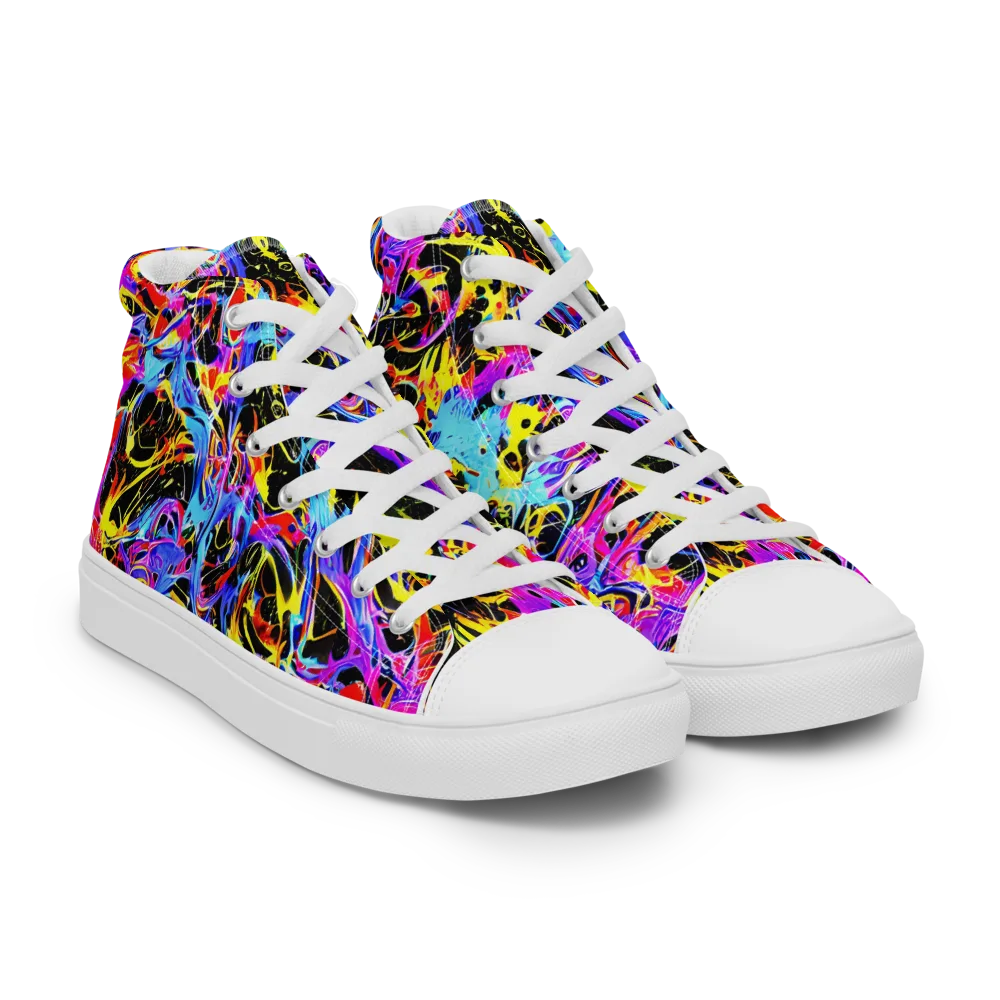 Spectrum Shockwave on Men's High Top Canvas Shoes — Right Front