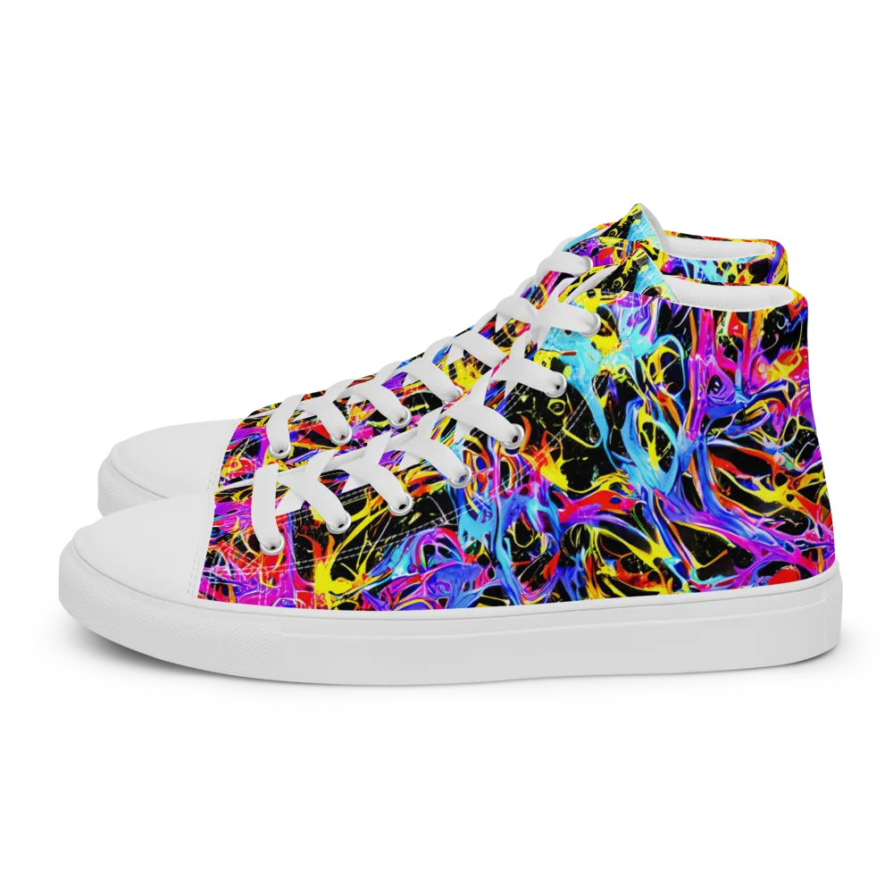 Spectrum Shockwave on Men's High Top Canvas Shoes — Left