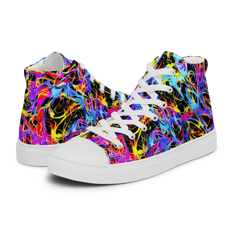 Spectrum Shockwave on Men's High Top Canvas Shoes — Left