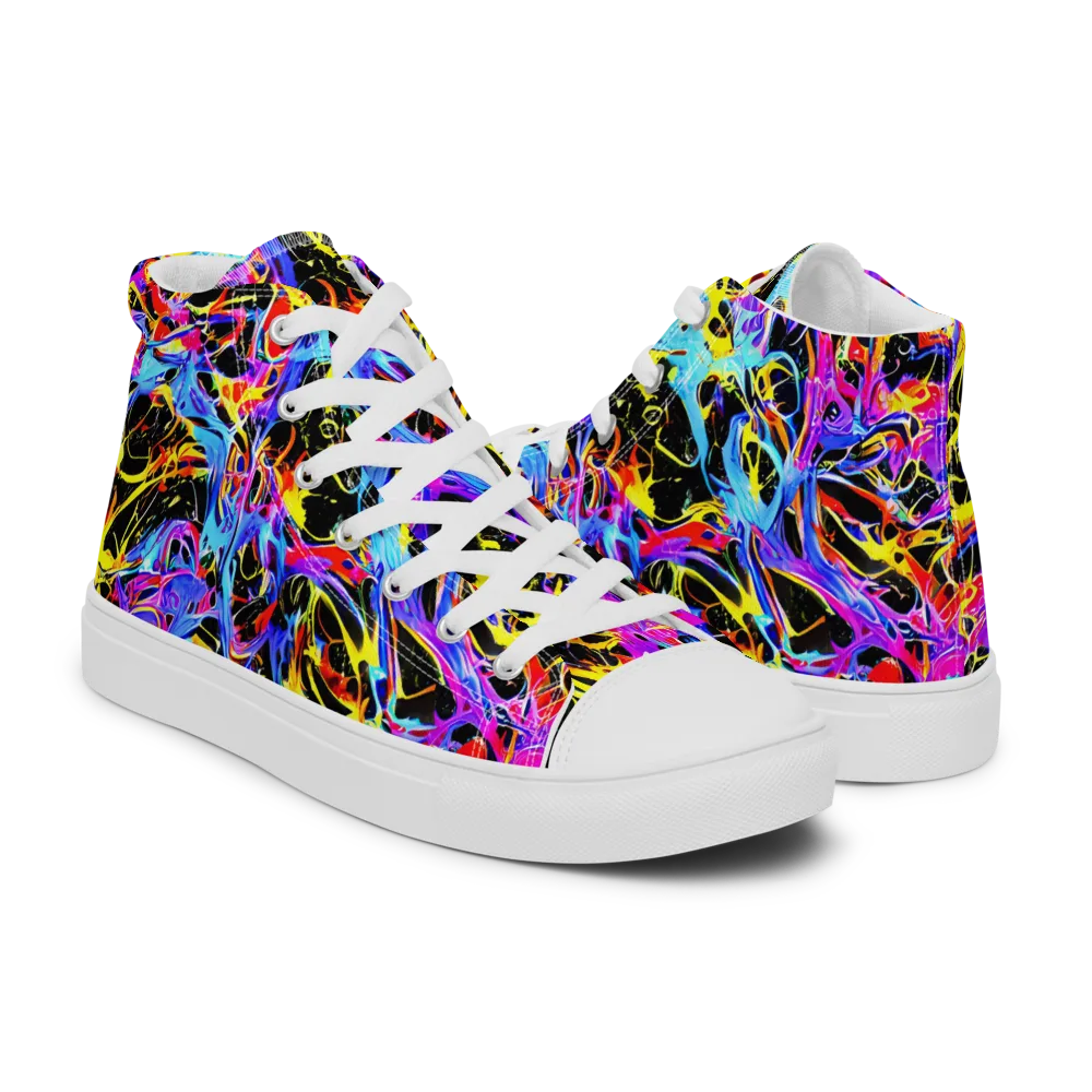 Spectrum Shockwave on Men's High Top Canvas Shoes — Right