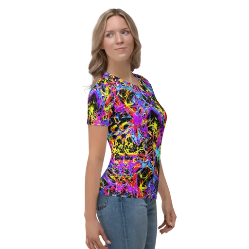 Spectrum Shockwave on a Women's Crew Neck T-Shirt