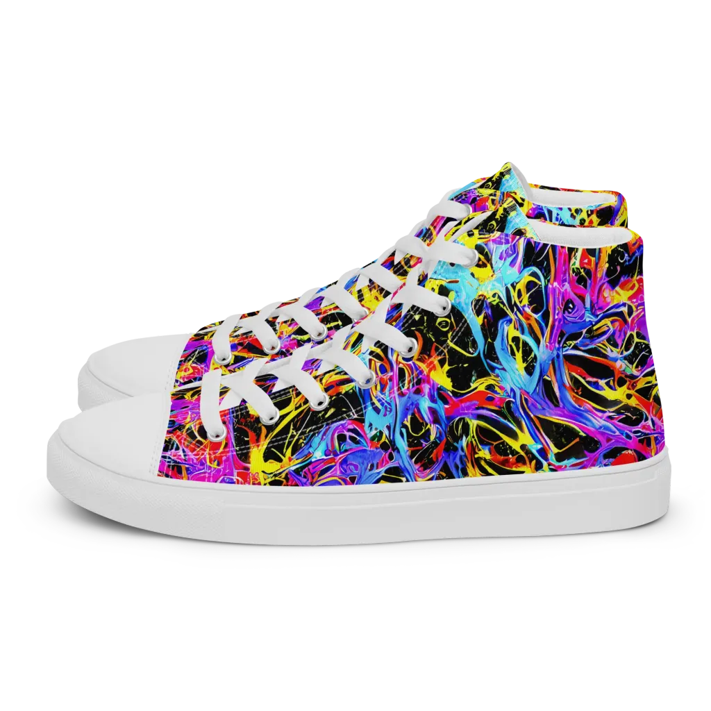 Spectrum Shockwave on Women's High Top Canvas Shoes — Left
