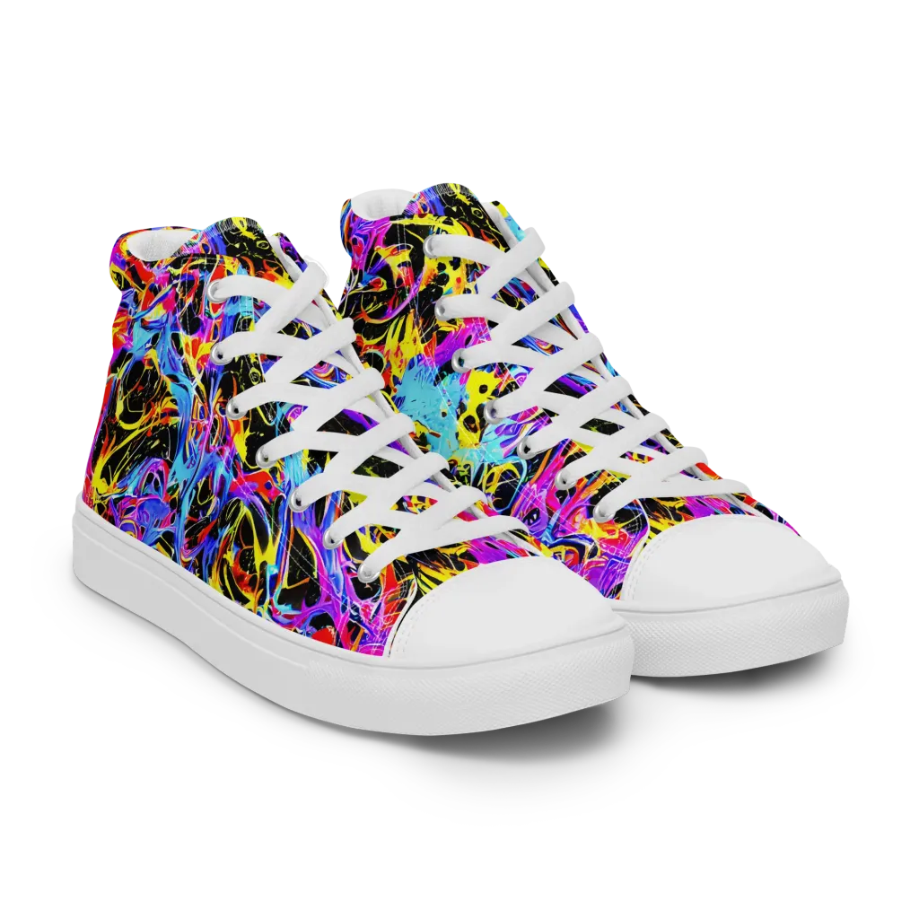 Spectrum Shockwave on Women's High Top Canvas Shoes — Right Front