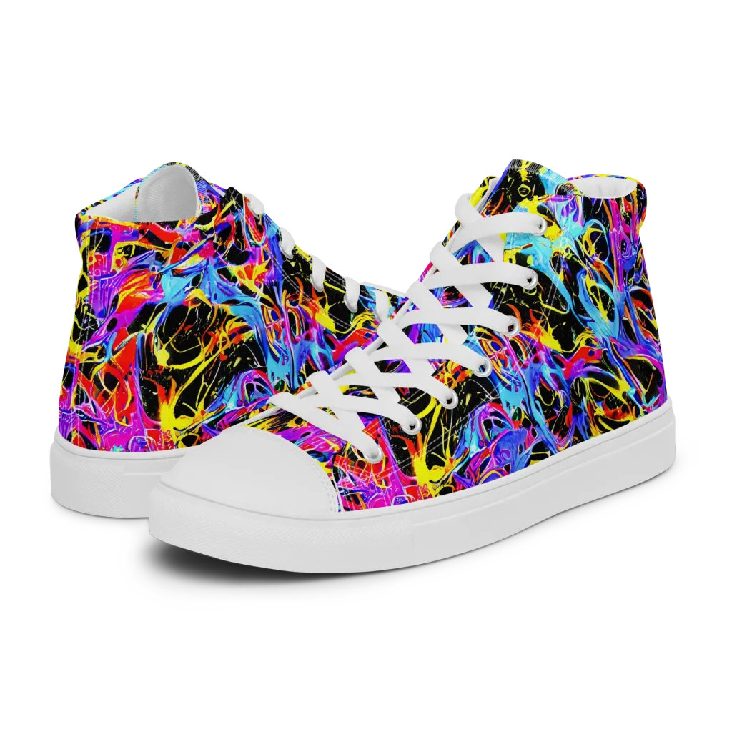 Spectrum Shockwave on Women's High Top Canvas Shoes — Left