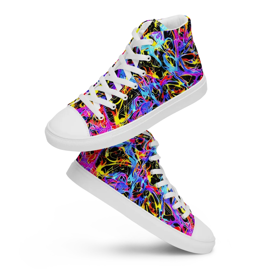 Spectrum Shockwave on Women's High Top Canvas Shoes — Front