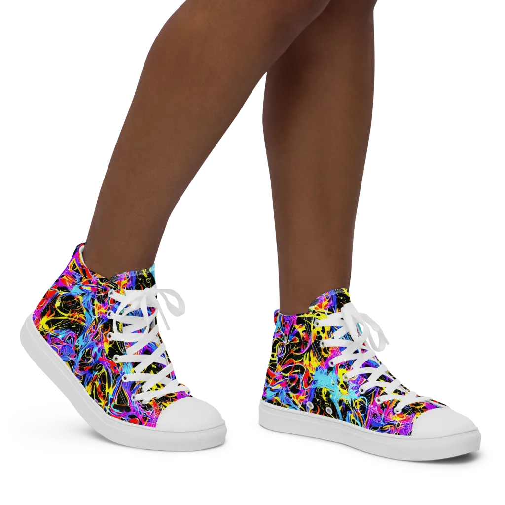 Spectrum Shockwave on Women's High Top Canvas Shoes — Right