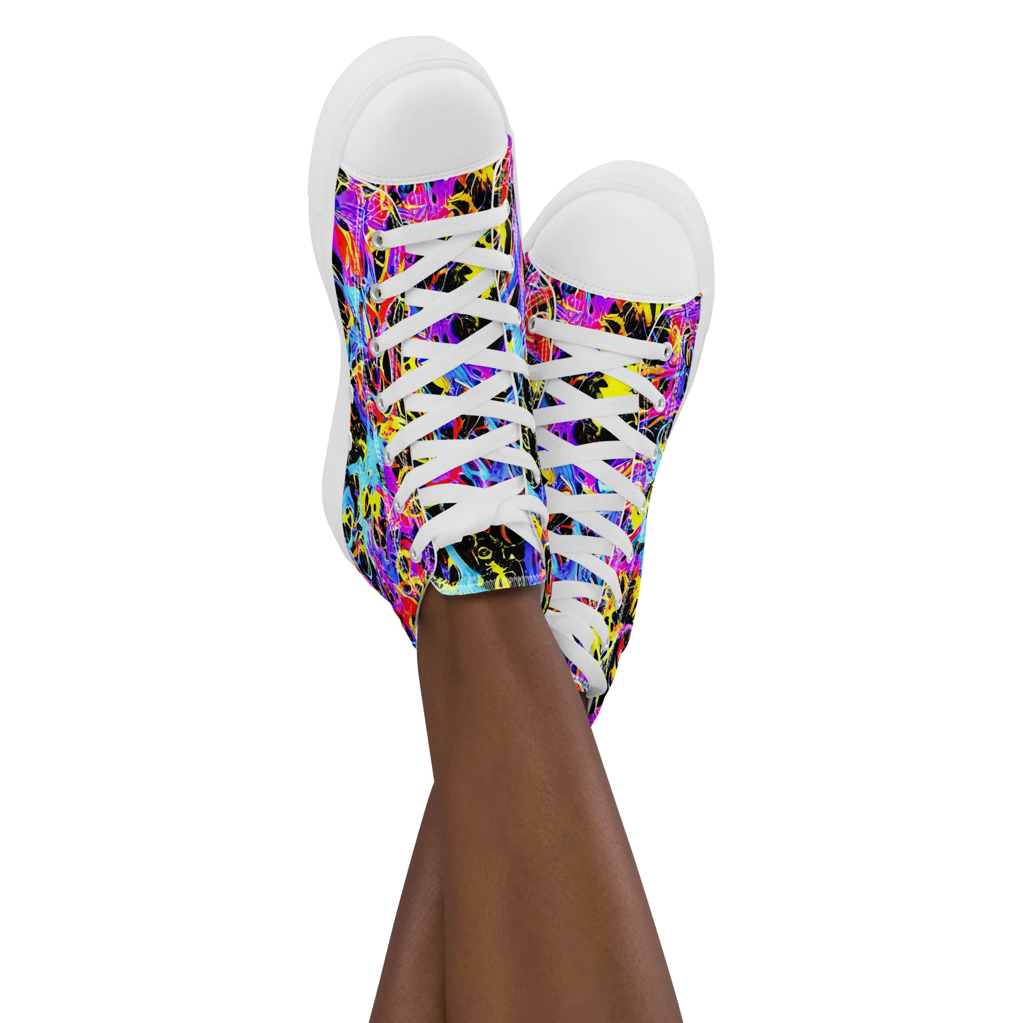 Spectrum Shockwave on Women's High Top Canvas Shoes — Front