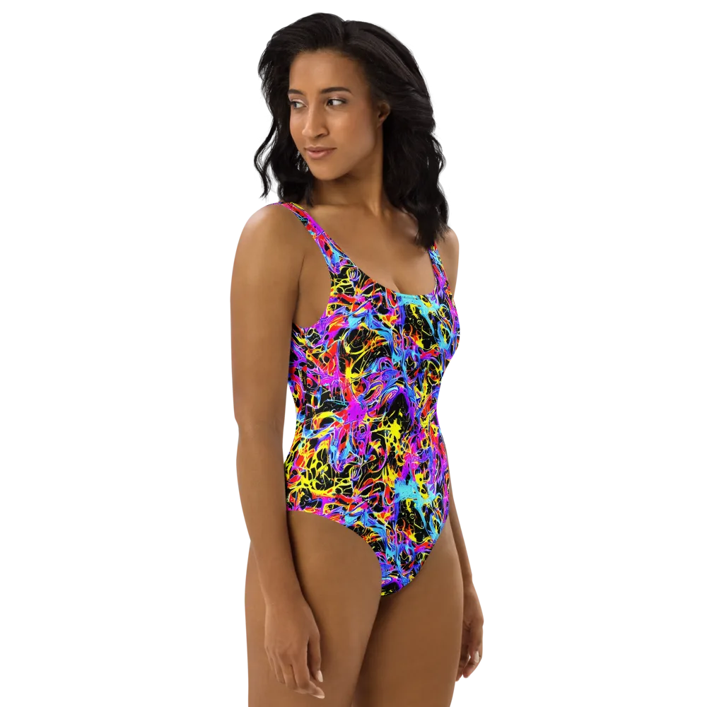 Spectrum Shockwave on One-Piece Swimsuit — Right