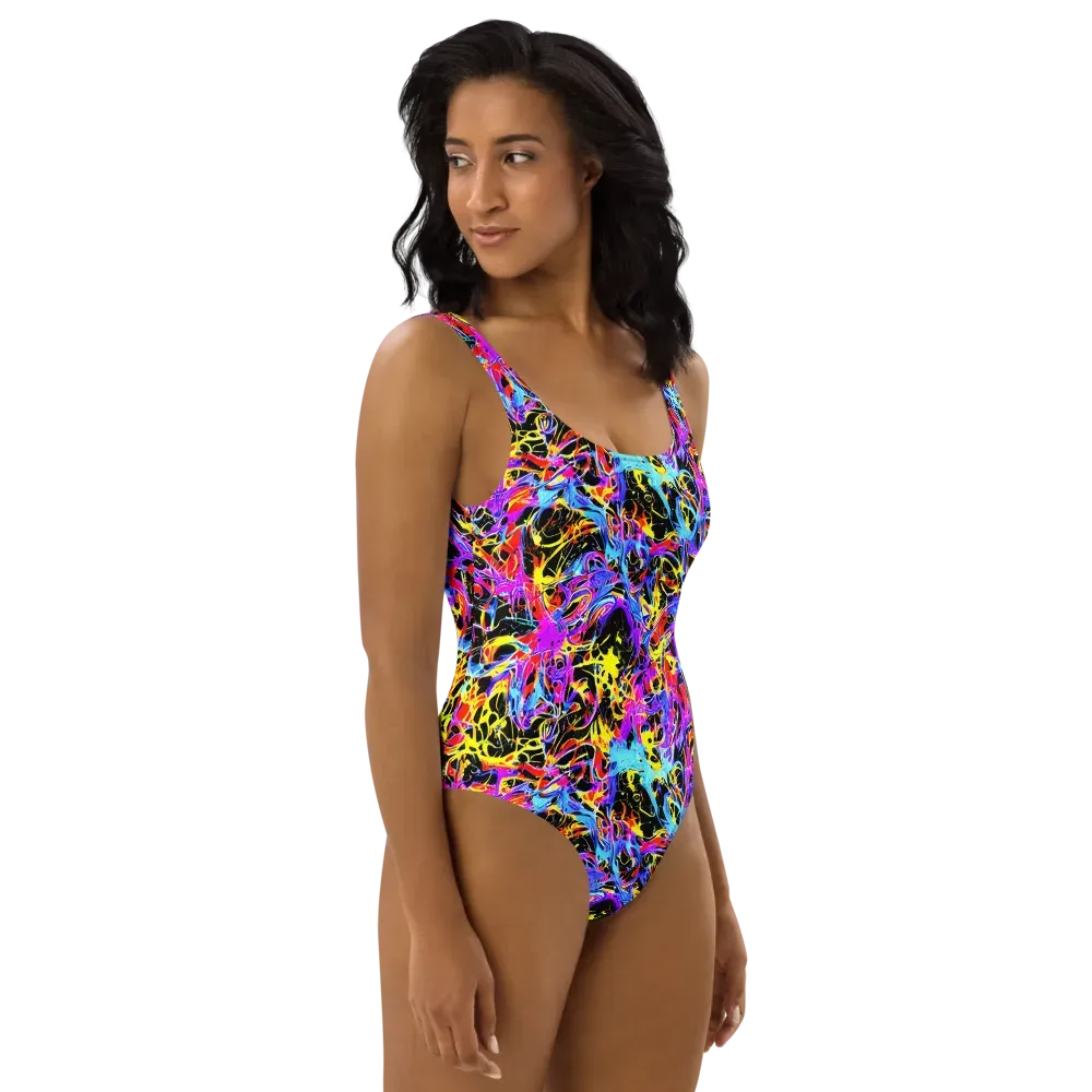 Spectrum Shockwave on One-Piece Swimsuit — Right