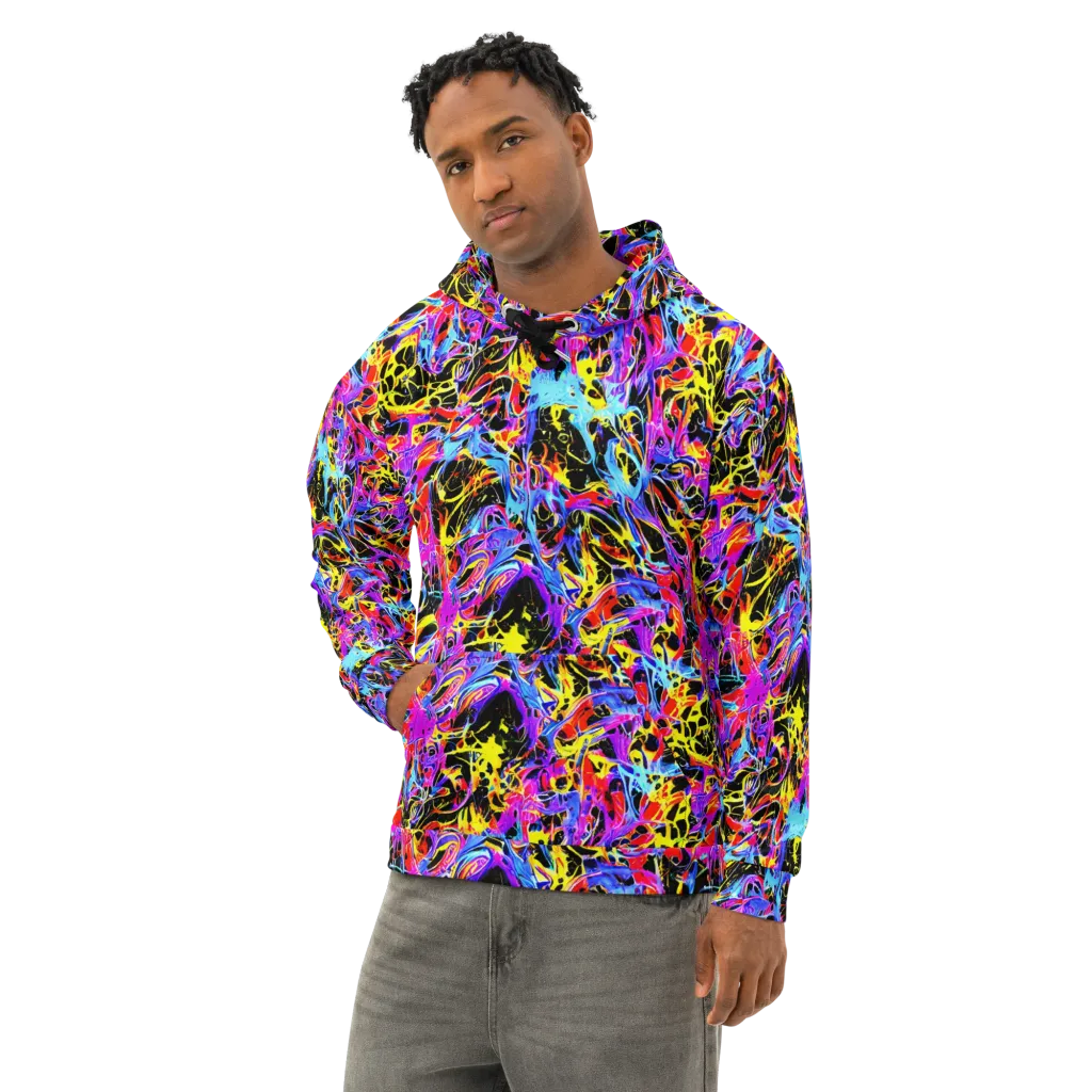 Spectrum Shockwave on Cotton Hoodie — Left Front