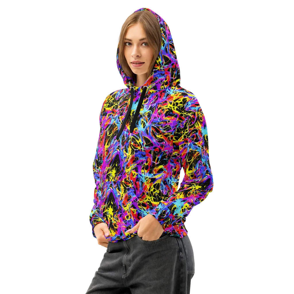 Spectrum Shockwave on Cotton Hoodie — Left Front