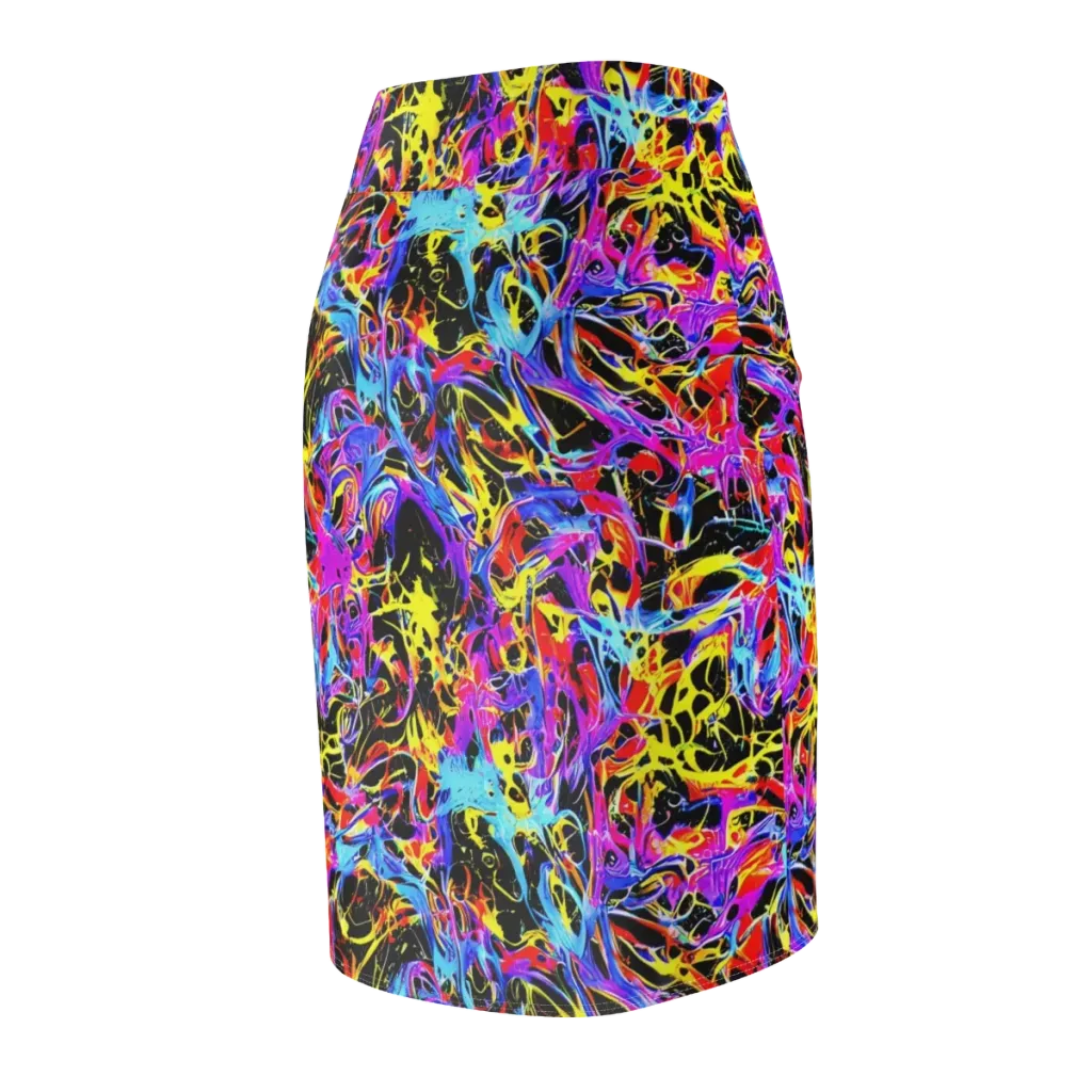 Spectrum Shockwave on Pencil Skirt — Back Side