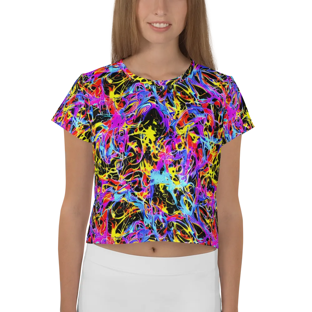 Spectrum Shockwave on Crop Tee — Front